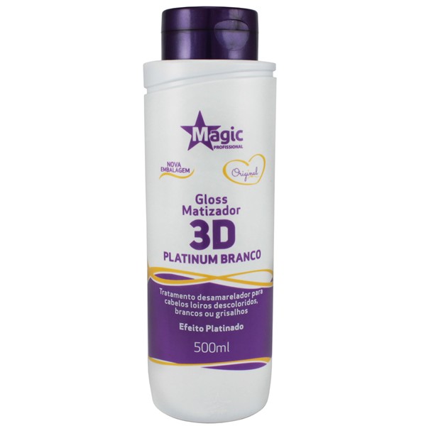 Magic Color 3D Gloss Matizador "Platinum Branco" 500 ml.