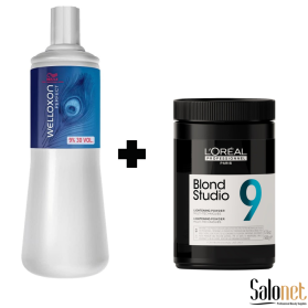 Kit Welloxon Água Ox. 30Vol. + Blond Studio 500g