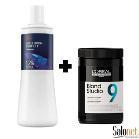 Kit Welloxon Água Ox. 40 Vol. 1L + Blond Studio 500g