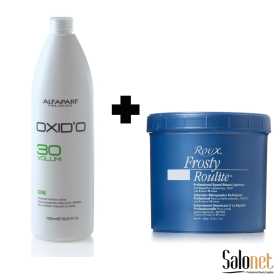 Kit Alfaparf Água Oxigenada 30vol. + ROUX Pó Descolorante 454G