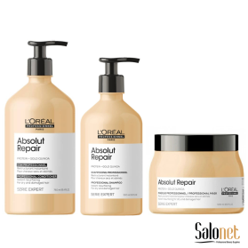 Absolut Repair L´Oreal Kit Shampoo 500ml + Condicionador 750ml + Máscara 500g