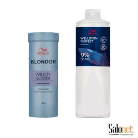 Kit Wella Blondor Multi 400g + Welloxon Água Oxigenada 30vol.