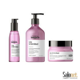LISS UNLIMITED L´OREAL KIT SHAMPOO 500ML+ MÁSCARA 250G + OIL 125ML